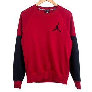 Nike Air Jordan Red Varsity Crewneck Sweatshirt Big Jumpman‎ Small 724503-687